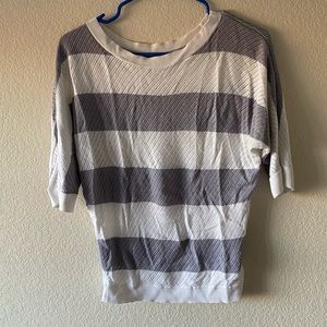 Gray and white Xpress sweater